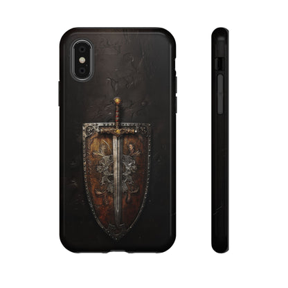 Medieval Sword and Shield Phone Case - For iPhone, Samsung Galaxy, and Google Pixel Devices