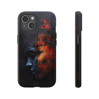 Abstract Duality Art Phone Case - Bold Modern Design