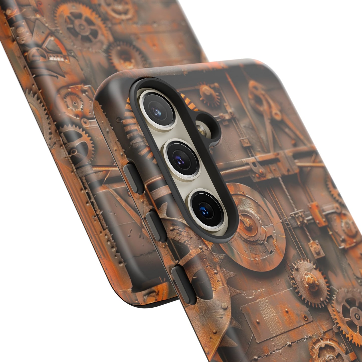 Rusted Steampunk Gearworks Phone Case for iPhone, Samsung Galaxy, and Google Pixel Devices