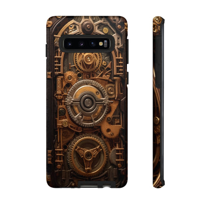 Gearworks Tough Phone Case – Steampunk Clockwork Design for iPhone, Samsung Galaxy, and Google Pixel Devices