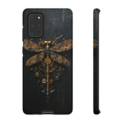 Steampunk Dragonfly Phone Case - Intricate Gear Design for iPhone, Samsung Galaxy, Google Pixel Devices