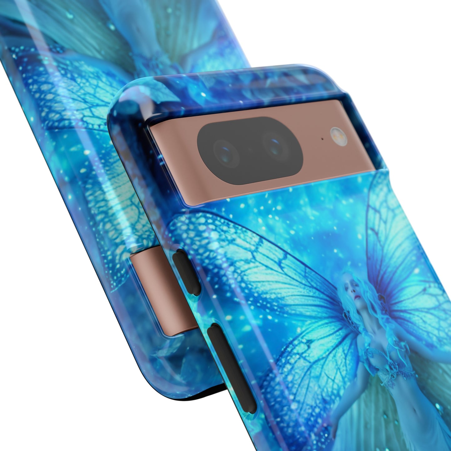 Blue Cosmic Fairy Phone Case – Enchanting Fae Design for iPhone, Samsung Galaxy, and Google Pixel Devices