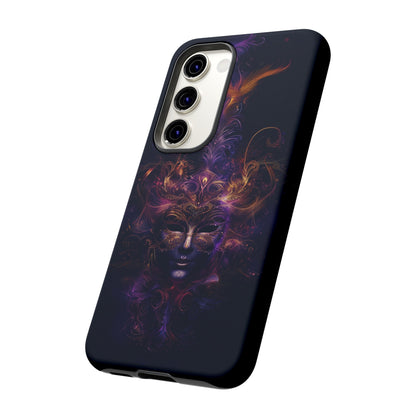 Elegant Masquerade Mask Phone Case for iPhone, Samsung Galaxy, and Google Pixel Devices - Mystical Design