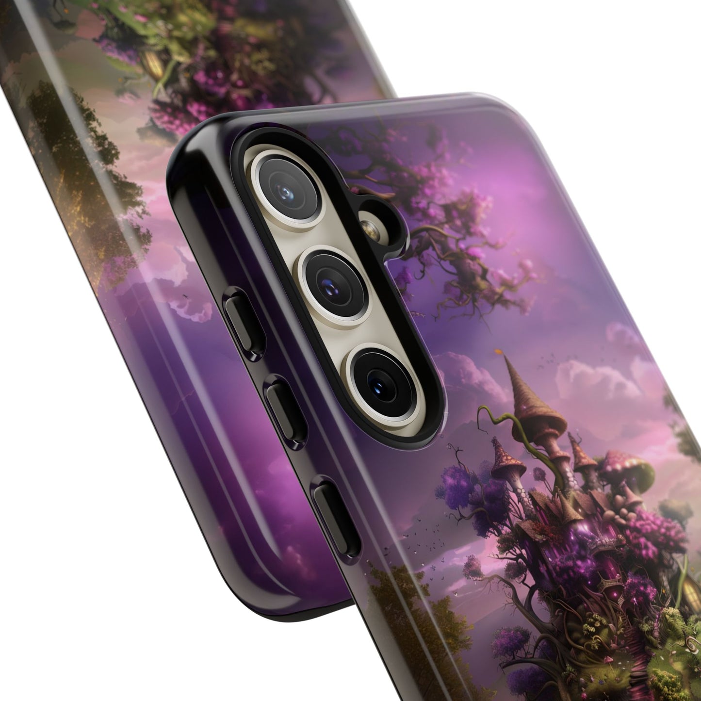 Enchanted Fairy Castle Phone Case - Magical Purple Fantasy Art for iPhone, Samsung Galaxy and Google Pixel Devices