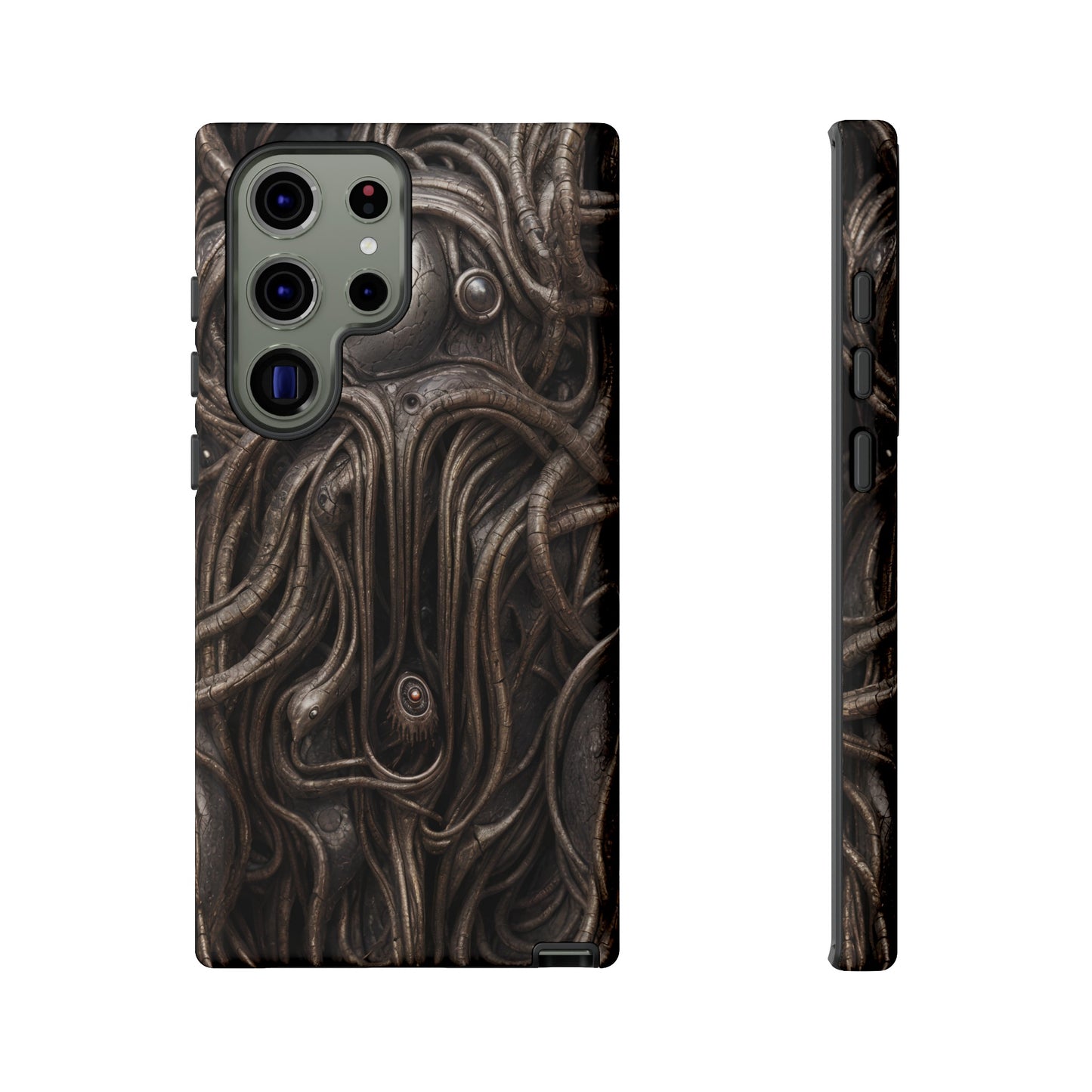 Biomechanical Horror 4 Phone Case – Futuristic Alien Design for iPhone, Samsung Galaxy, and Google Pixel Devices