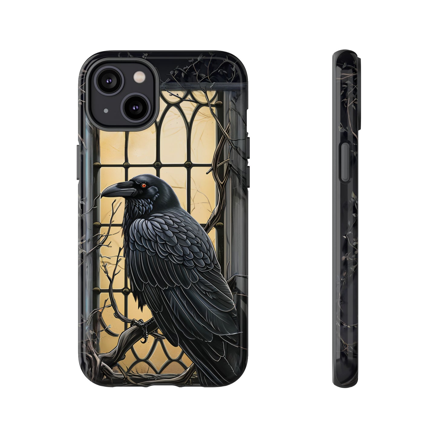 The Raven Phone Case – Edgar Allan Poe Inspired Gothic Design for iPhone, Samsung Galaxy, and Google Pixel Devices