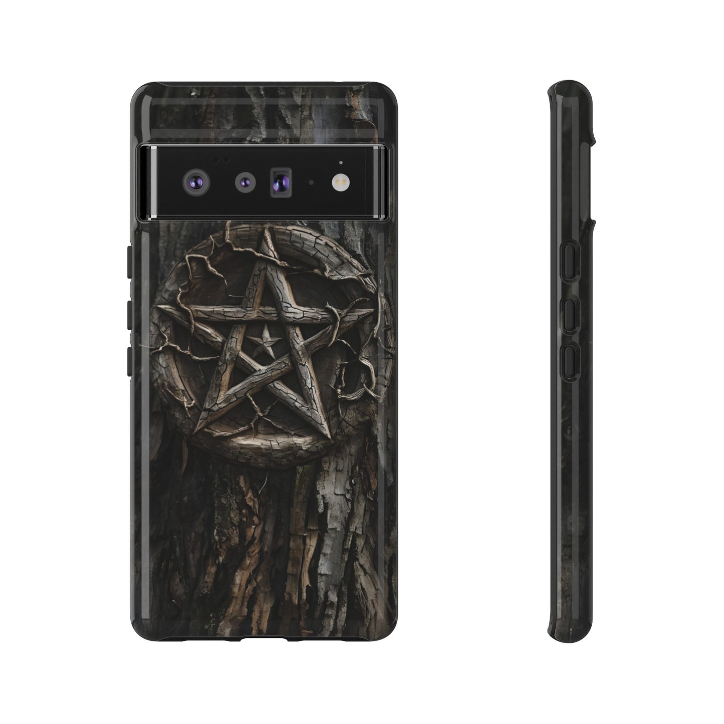 Pentacle Tree Phone Case – Wiccan Nature Magic Design for iPhone, Samsung Galaxy, and Google Pixel Devices