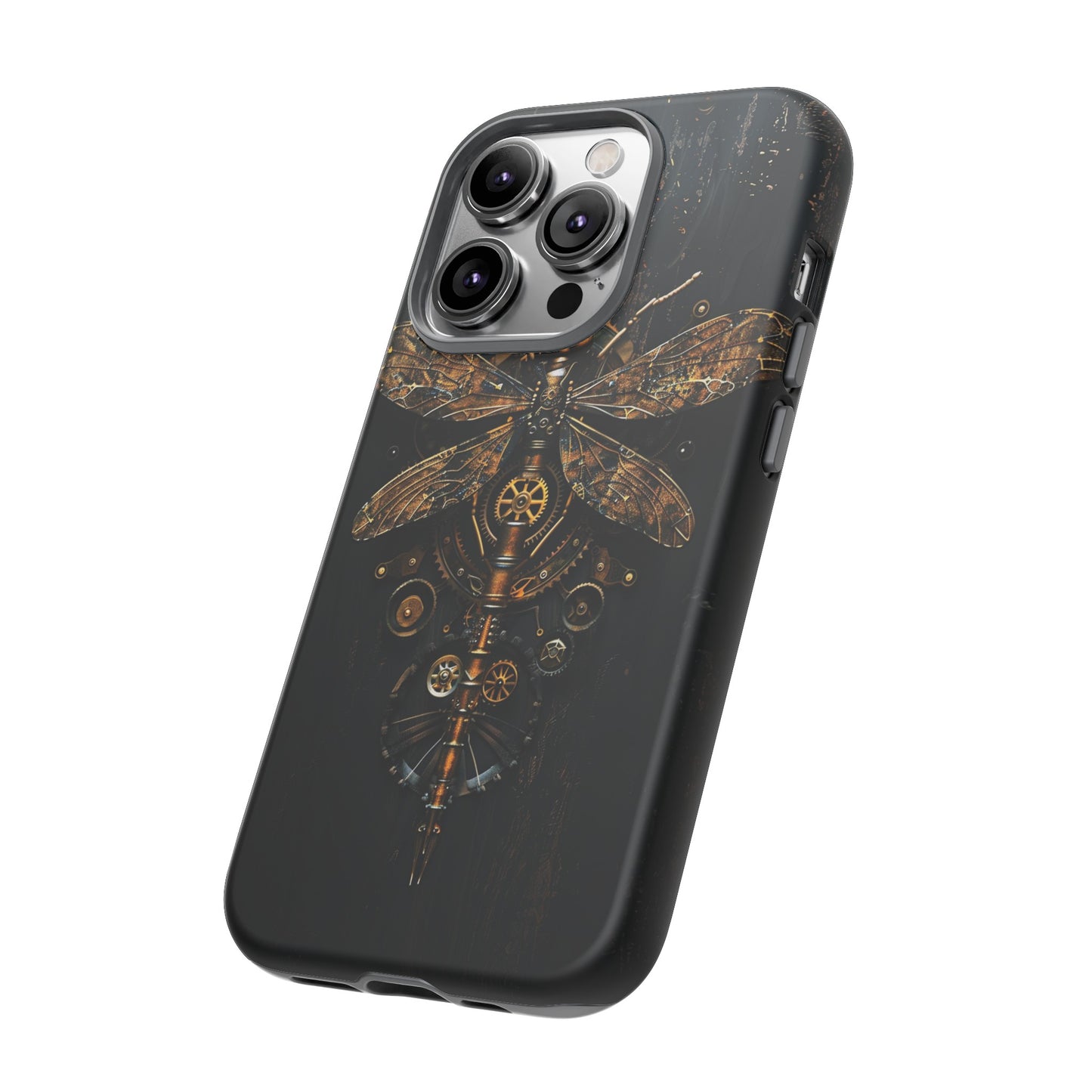 Steampunk Dragonfly Phone Case - Intricate Gear Design for iPhone, Samsung Galaxy, Google Pixel Devices