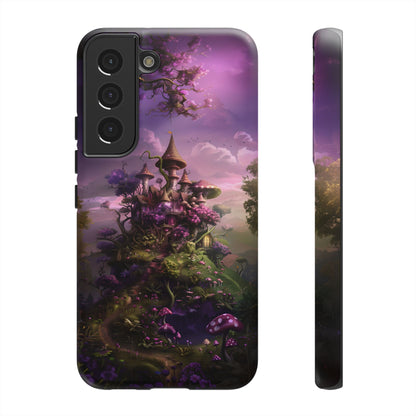 Enchanted Fairy Castle Phone Case - Magical Purple Fantasy Art for iPhone, Samsung Galaxy and Google Pixel Devices