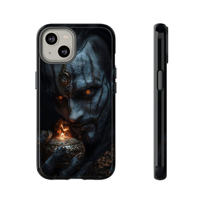 Dark Djinn Warrior Phone Case - Intricate Fantasy Art Protective Cover for iPhone, Samsung Galaxy, and Google Pixel Devices