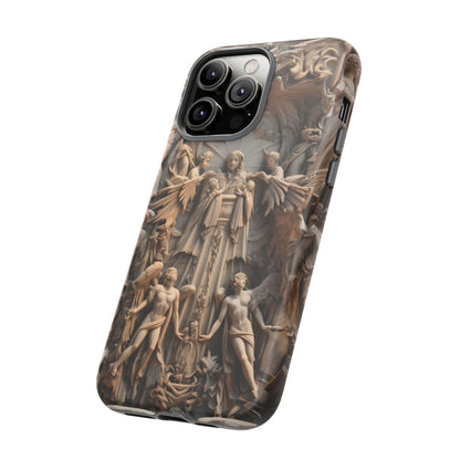 Angelic Statue Phone Case – Heavenly Gothic Marble Design for iPhone, Samsung Galaxy, and Google Pixel Devices