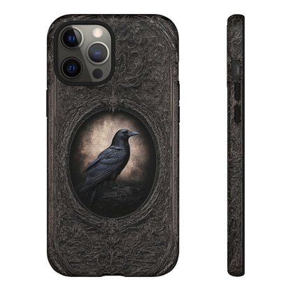 Gothic Raven Phone Case - Mysterious Dark Bird Design