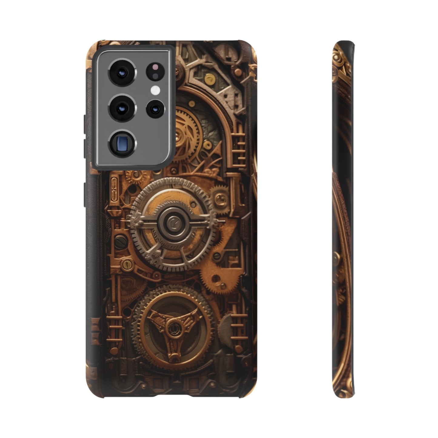 Gearworks Tough Phone Case – Steampunk Clockwork Design for iPhone, Samsung Galaxy, and Google Pixel Devices