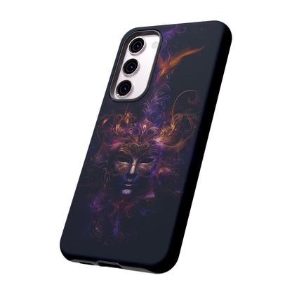 Elegant Masquerade Mask Phone Case for iPhone, Samsung Galaxy, and Google Pixel Devices - Mystical Design