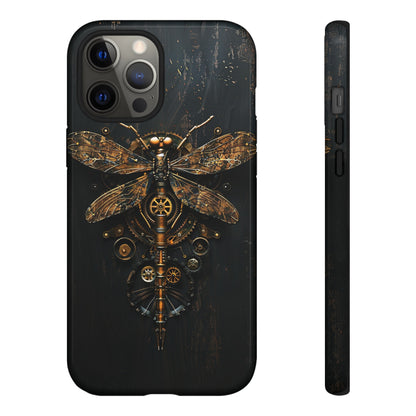 Steampunk Dragonfly Phone Case - Intricate Gear Design for iPhone, Samsung Galaxy, Google Pixel Devices