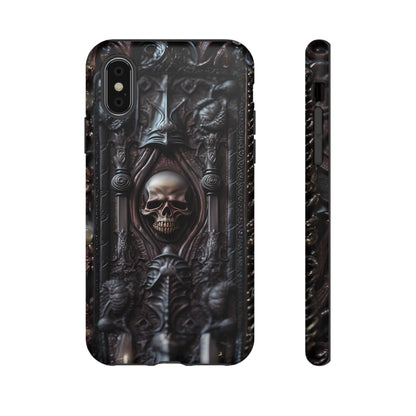 Dark Grimoire of Death Tough Phone Case – Gothic Skull Vampiric Design for iPhone, Samsung Galaxy, and Google Pixel Devices