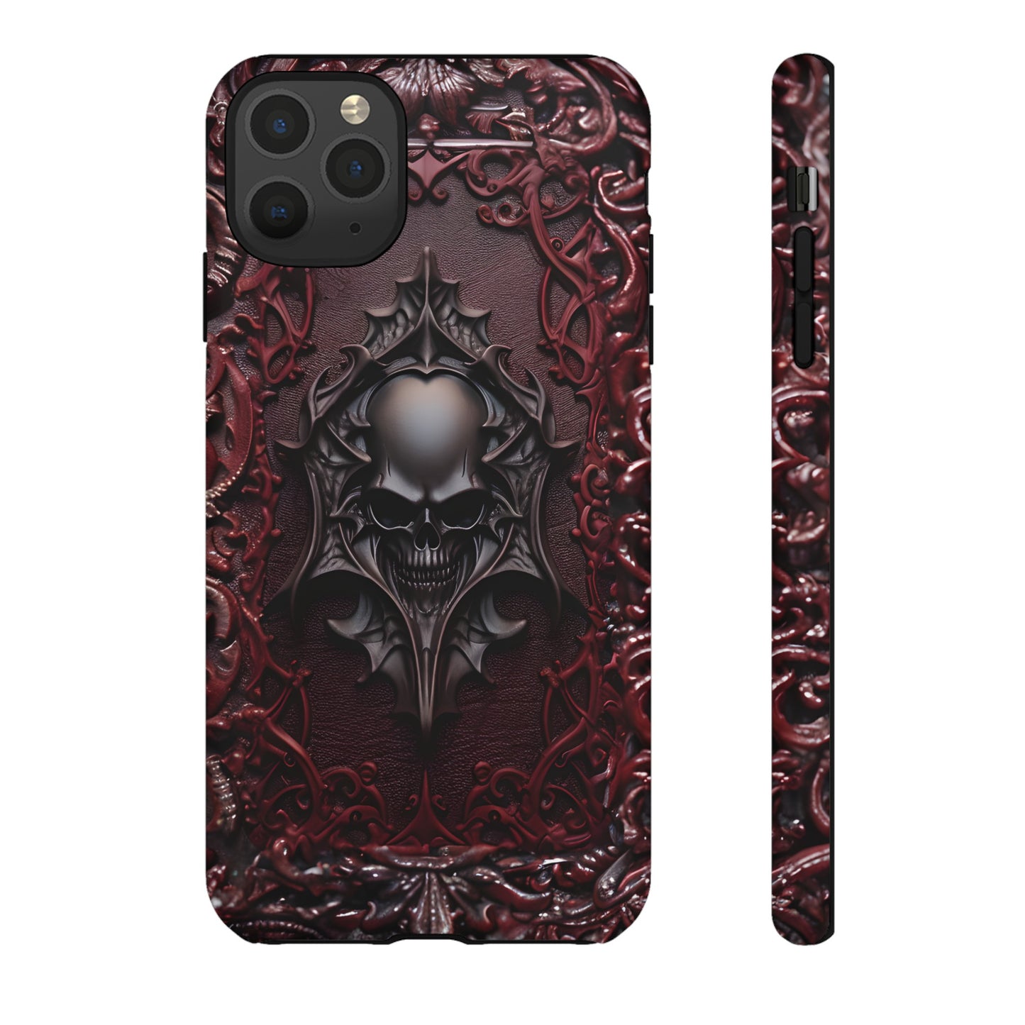 Vampiric Tough Phone Case – Gothic Skull Vampire Design for iPhone, Samsung Galaxy, and Google Pixel Devices