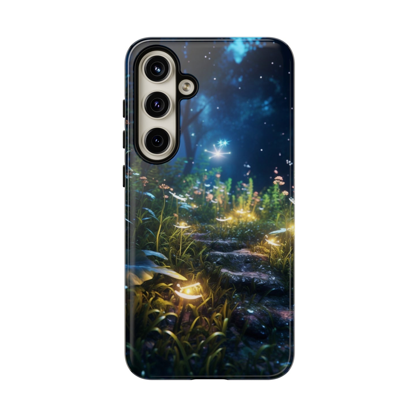 Fireflies in the Forest Tough Phone Case – Enchanting Summer Night Design for iPhone, Samsung Galaxy, and Google Pixel Devices