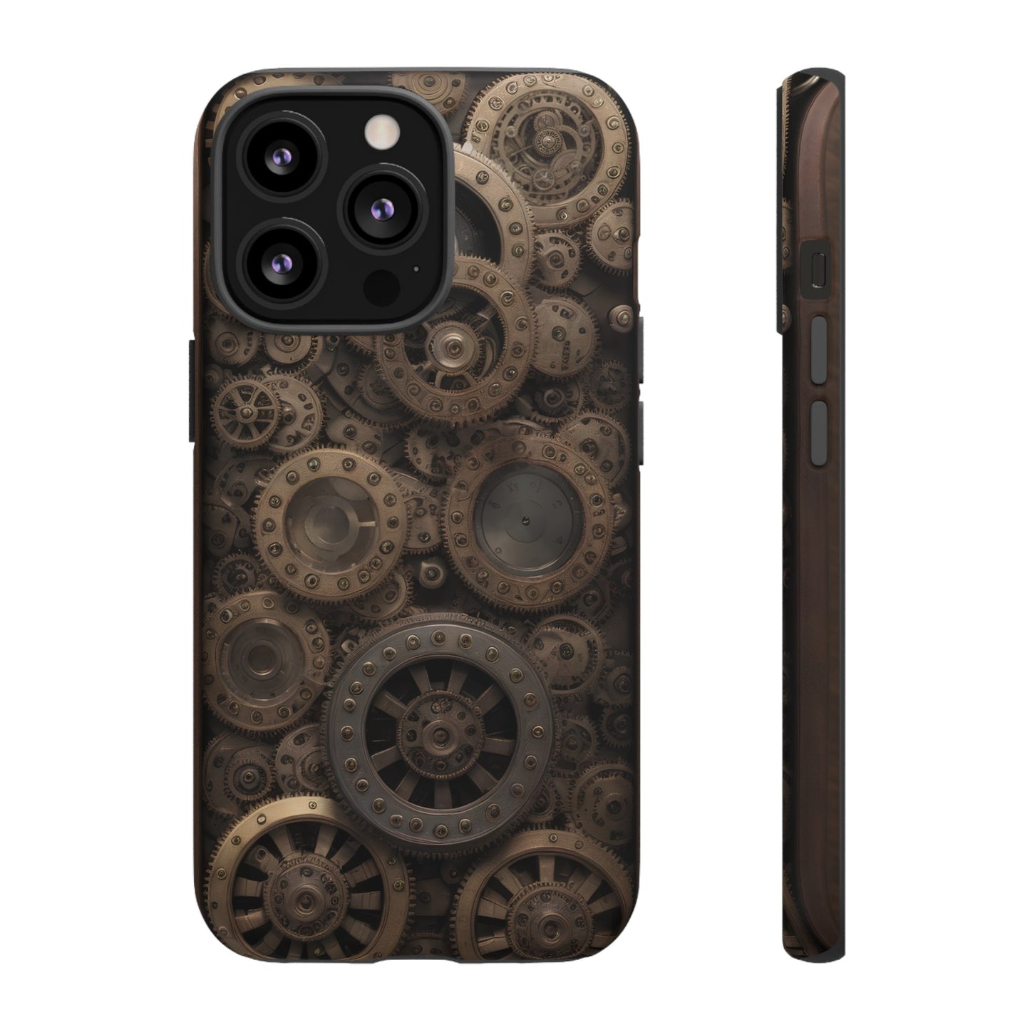 Gearworks 3 Phone Case – Steampunk Victorian Design with Gears and Clockwork for iPhone, Samsung Galaxy, and Google Pixel Devices