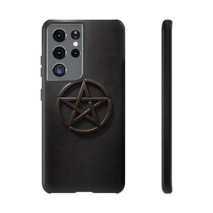 Simple Pentacle Tough Phone Case – Witchcraft Pentagram Design for iPhone, Samsung Galaxy, and Google Pixel Devices