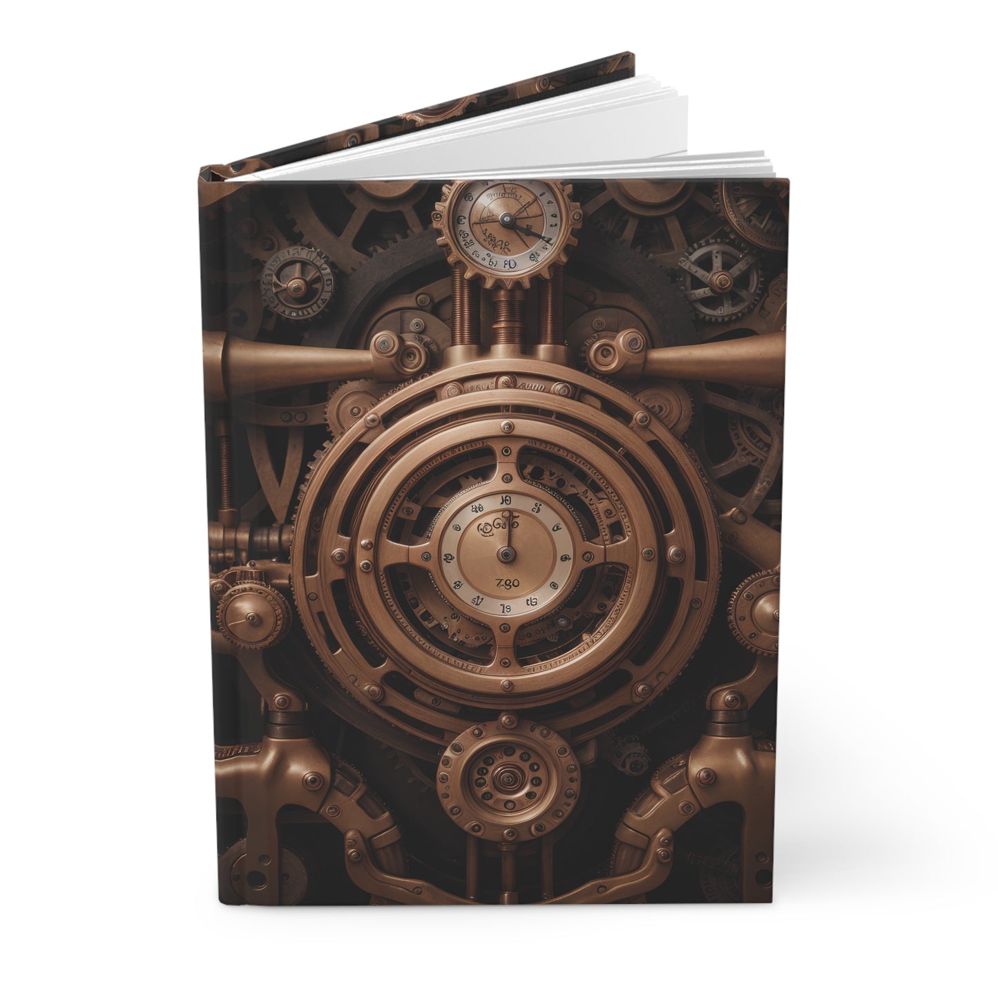 Steampunk Pipes and Gears #2 Hardcover Notebook – Retro-Futuristic Journal for Creative Writing and Sketching