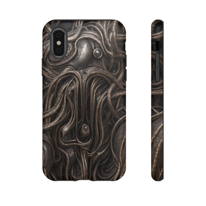 Biomechanical Horror 4 Phone Case – Futuristic Alien Design for iPhone, Samsung Galaxy, and Google Pixel Devices