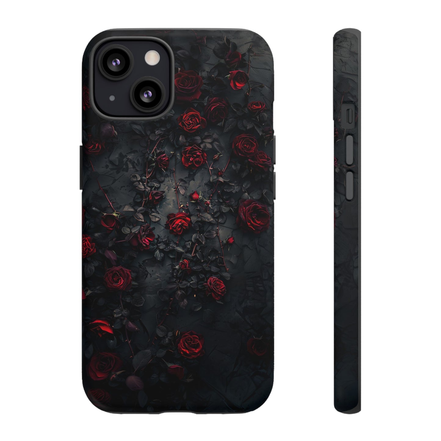 Gothic Roses Tough Phone Case – Elegant Dark Floral Design for iPhone, Samsung Galaxy, and Google Pixel Devices