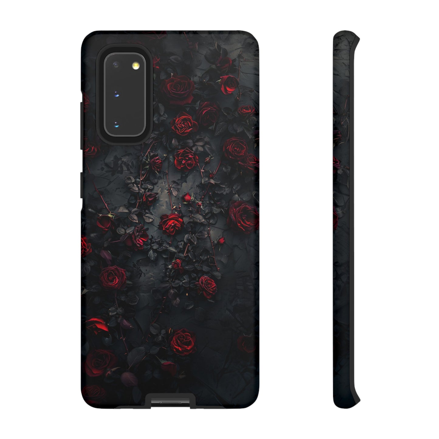 Gothic Roses Tough Phone Case – Elegant Dark Floral Design for iPhone, Samsung Galaxy, and Google Pixel Devices