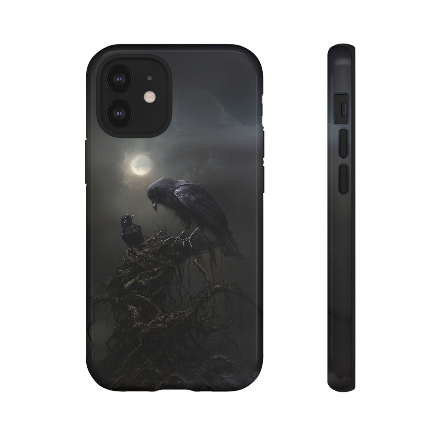 Gothic Raven Phone Case - Dark Crow Art for iPhone, Samsung Galaxy, and Google Pixel Devices