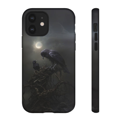 Gothic Raven Phone Case - Dark Crow Art for iPhone, Samsung Galaxy, and Google Pixel Devices