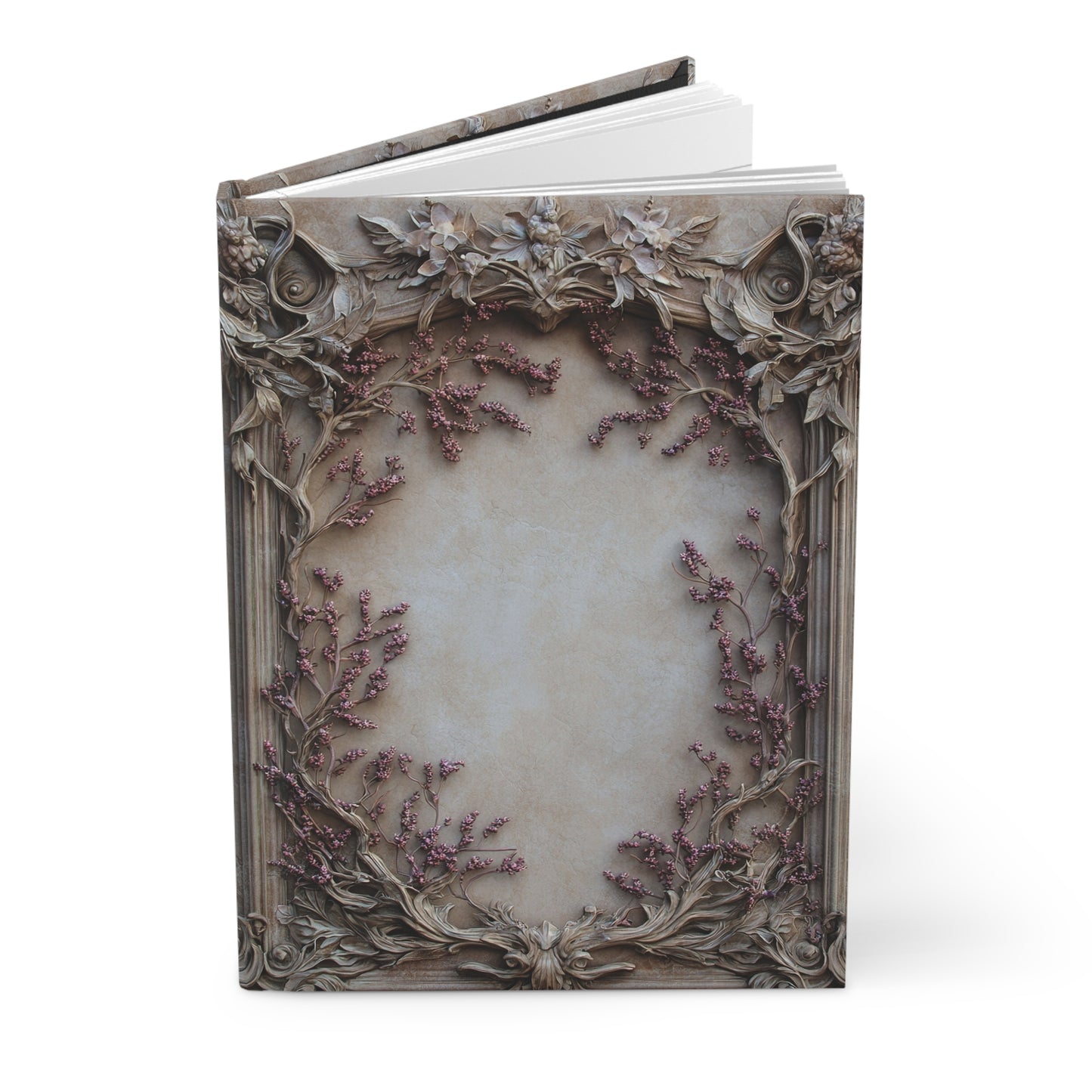 Ornate Floral Frame Journal - Antique-Inspired Hardcover Notebook