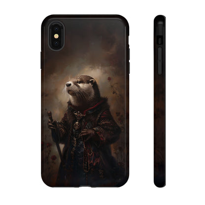 Noble Otter King Phone Case - Vintage Gothic Animal Art Design for iPhone, Samsung Galaxy, and Google Pixel Devices