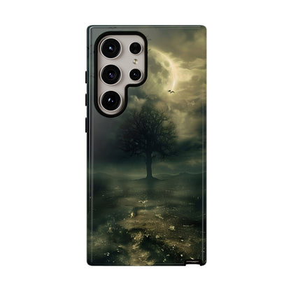 The Tree of Desolation Phone Case – Dark Fantasy Gothic Art with Full Moon for iPhone, Samsung Galaxy, and Google Pixel Devices