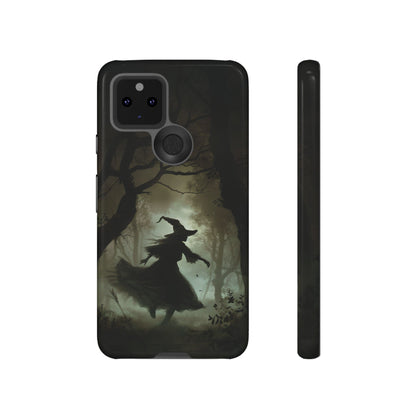 Spooky Witch Silhouette Phone Case - Halloween Dark Art Design for iPhone, Samsung Galaxy, and Google Pixel Devices