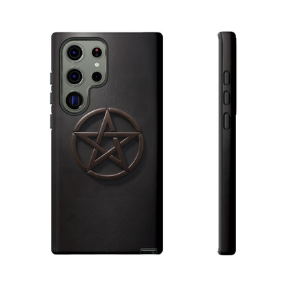 Simple Pentacle Tough Phone Case – Witchcraft Pentagram Design for iPhone, Samsung Galaxy, and Google Pixel Devices