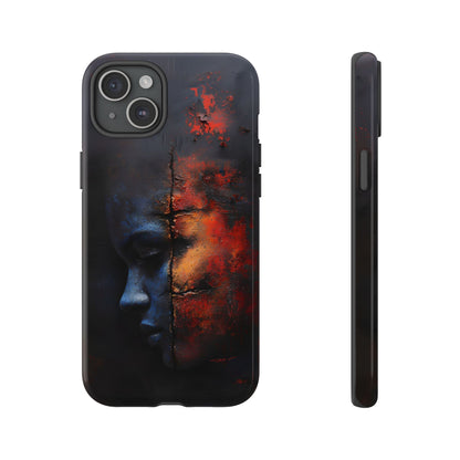 Abstract Duality Art Phone Case - Bold Modern Design