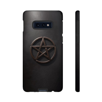 Simple Pentacle Tough Phone Case – Witchcraft Pentagram Design for iPhone, Samsung Galaxy, and Google Pixel Devices