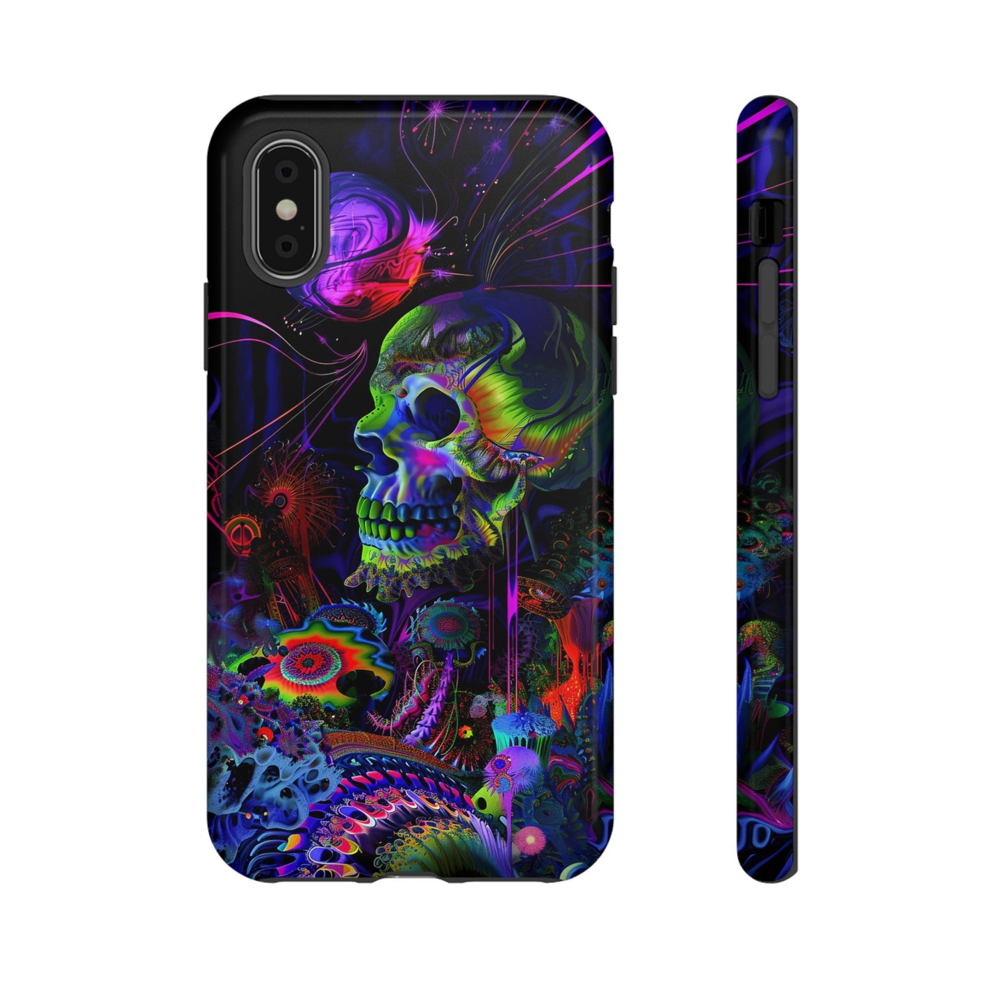 Psychedelic Skull Phone Case – Vibrant Pastel Design for iPhone, Samsung Galaxy, and Google Pixel Devices