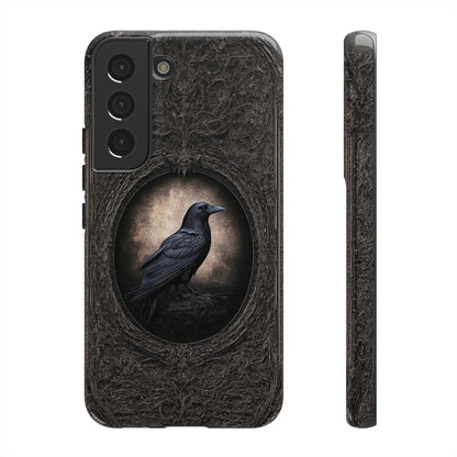 Gothic Raven Phone Case - Mysterious Dark Bird Design