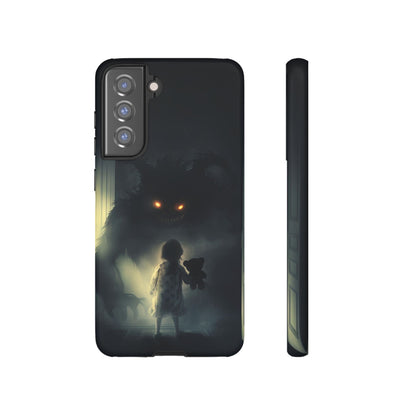 A Child Facing A Terrifying Monster Phone Case - for iPhone, Samsung Galaxy, and Google Pixel Devices