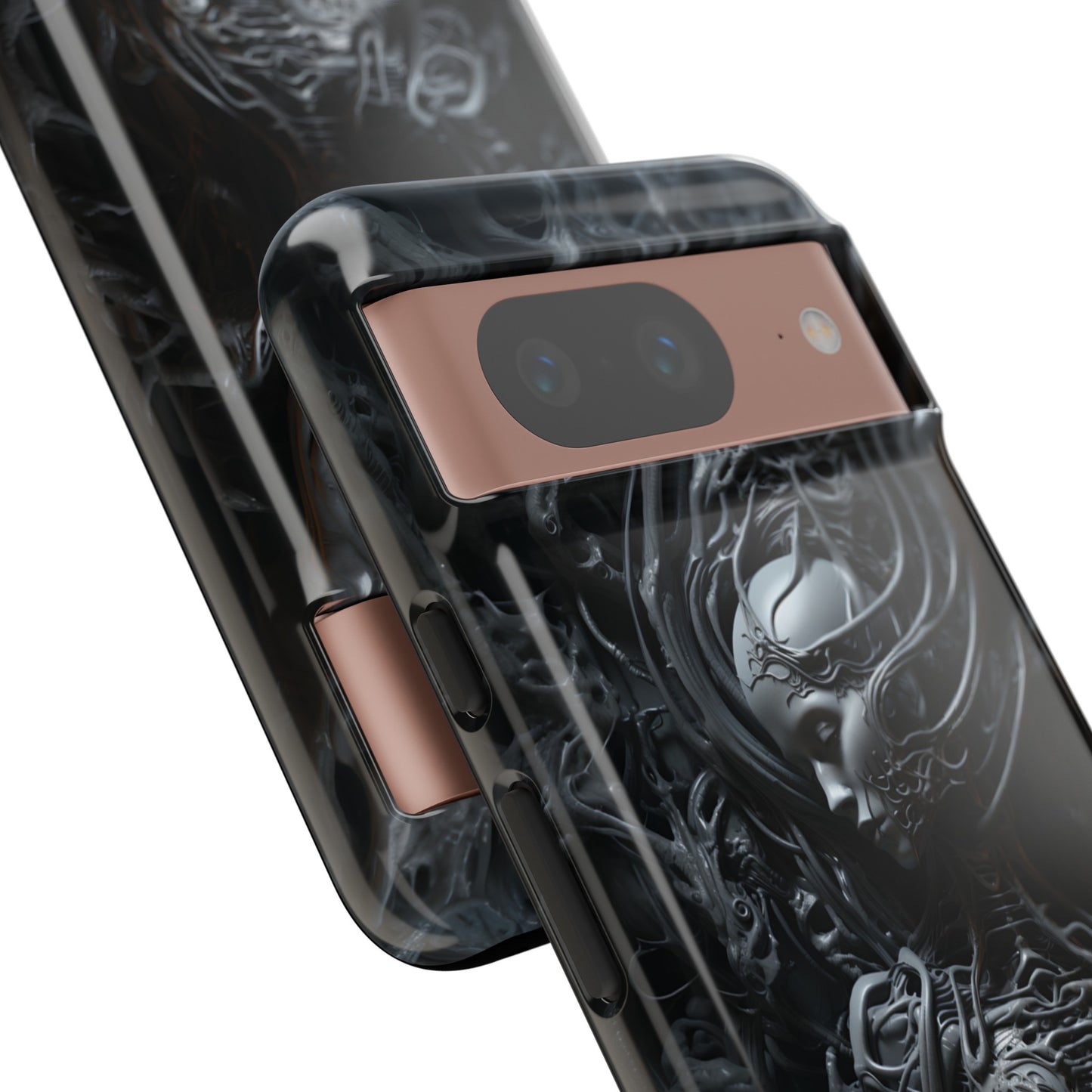 Biomechanical Beauty Phone Case – Futuristic Alien Design for iPhone, Samsung Galaxy, and Google Pixel Devices