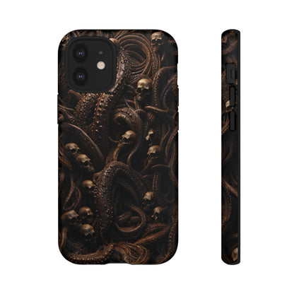 Skulls and Tentacles Phone Case – Lovecraftian Horror Design for iPhone, Samsung Galaxy, and Google Pixel Devices