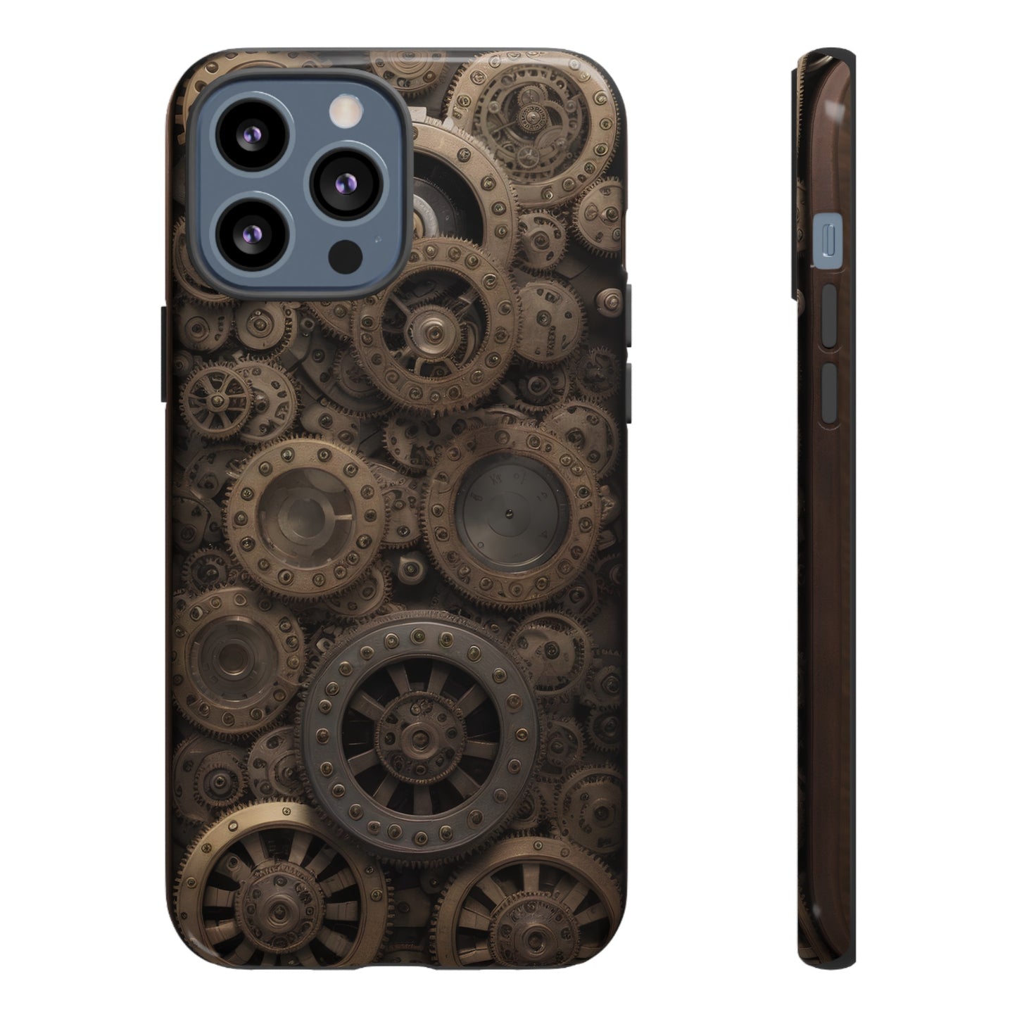 Gearworks 3 Phone Case – Steampunk Victorian Design with Gears and Clockwork for iPhone, Samsung Galaxy, and Google Pixel Devices