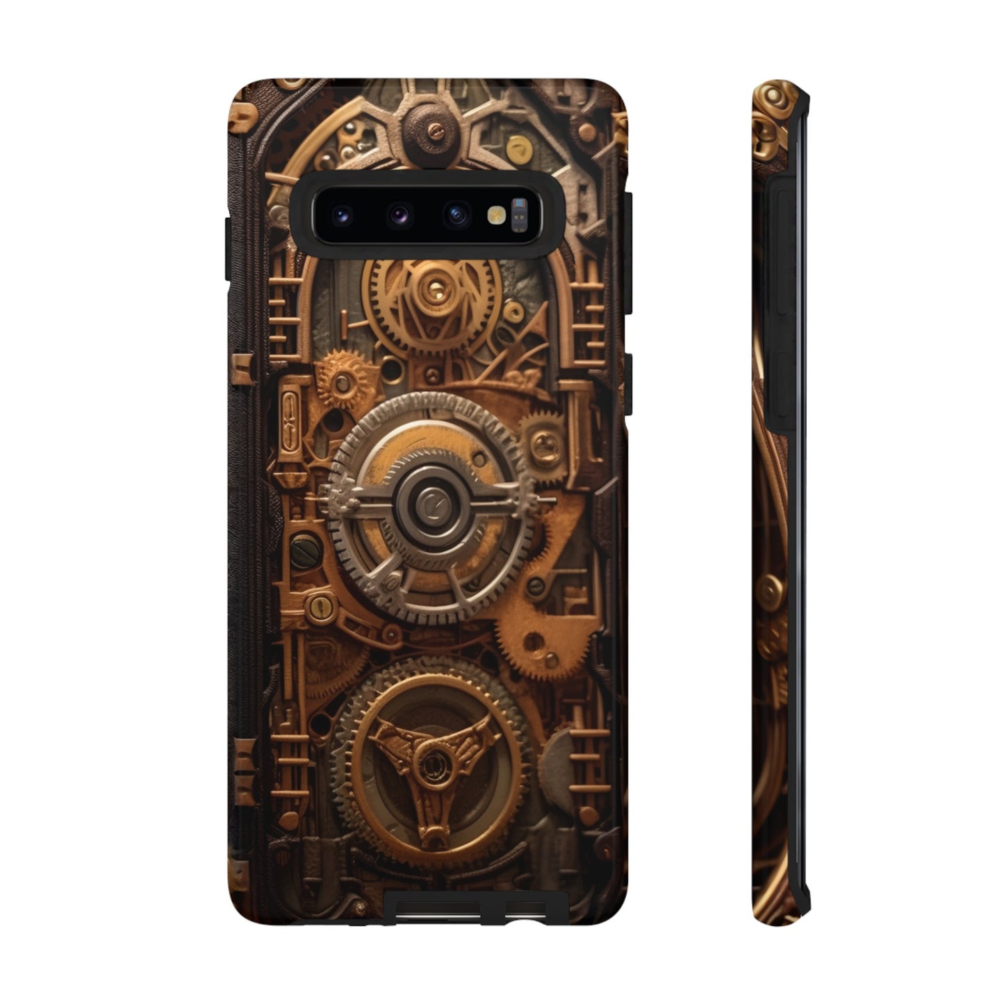 Gearworks Tough Phone Case – Steampunk Clockwork Design for iPhone, Samsung Galaxy, and Google Pixel Devices