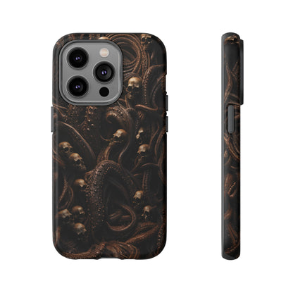 Skulls and Tentacles Phone Case – Lovecraftian Horror Design for iPhone, Samsung Galaxy, and Google Pixel Devices