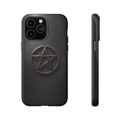 Simple Pentacle Tough Phone Case – Witchcraft Pentagram Design for iPhone, Samsung Galaxy, and Google Pixel Devices