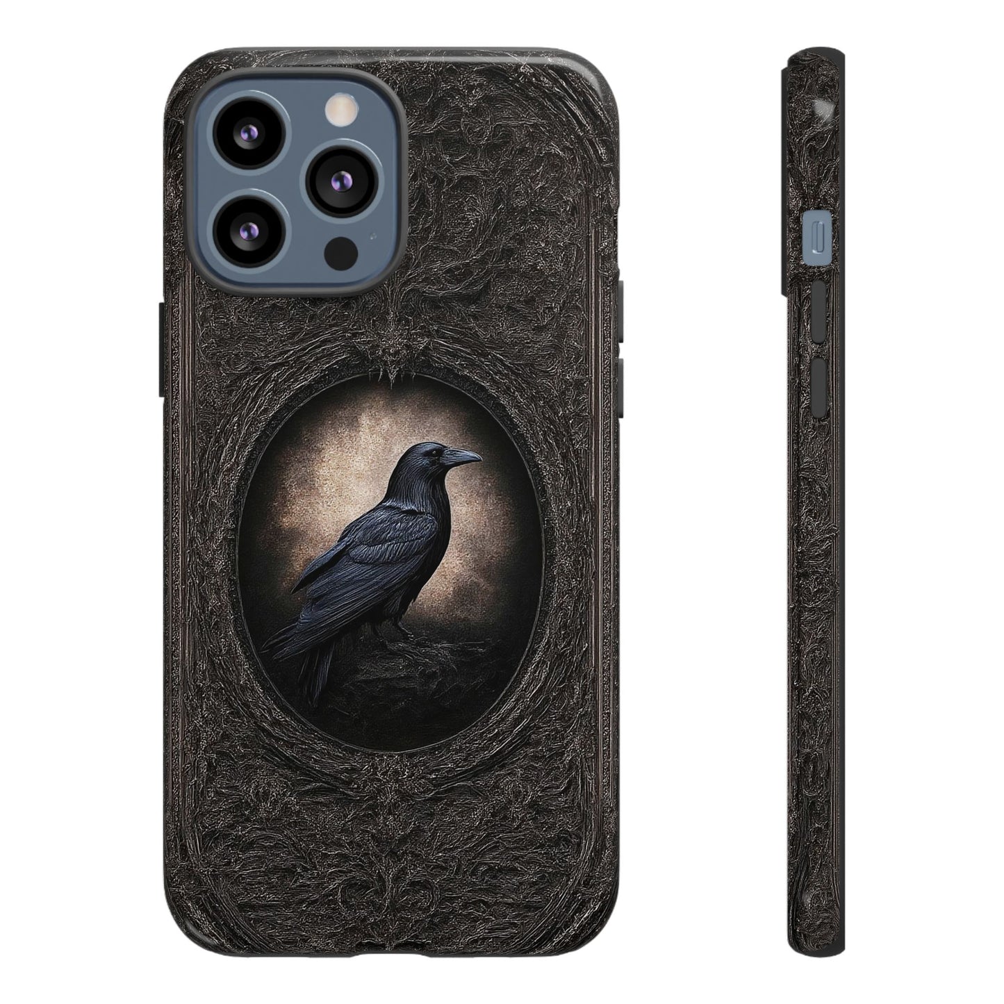 Gothic Raven Phone Case - Mysterious Dark Bird Design
