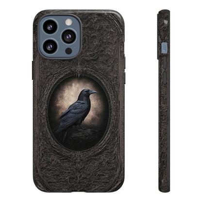 Gothic Raven Phone Case - Mysterious Dark Bird Design