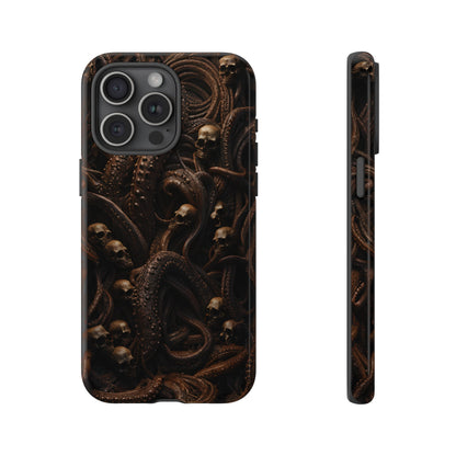 Skulls and Tentacles Phone Case – Lovecraftian Horror Design for iPhone, Samsung Galaxy, and Google Pixel Devices