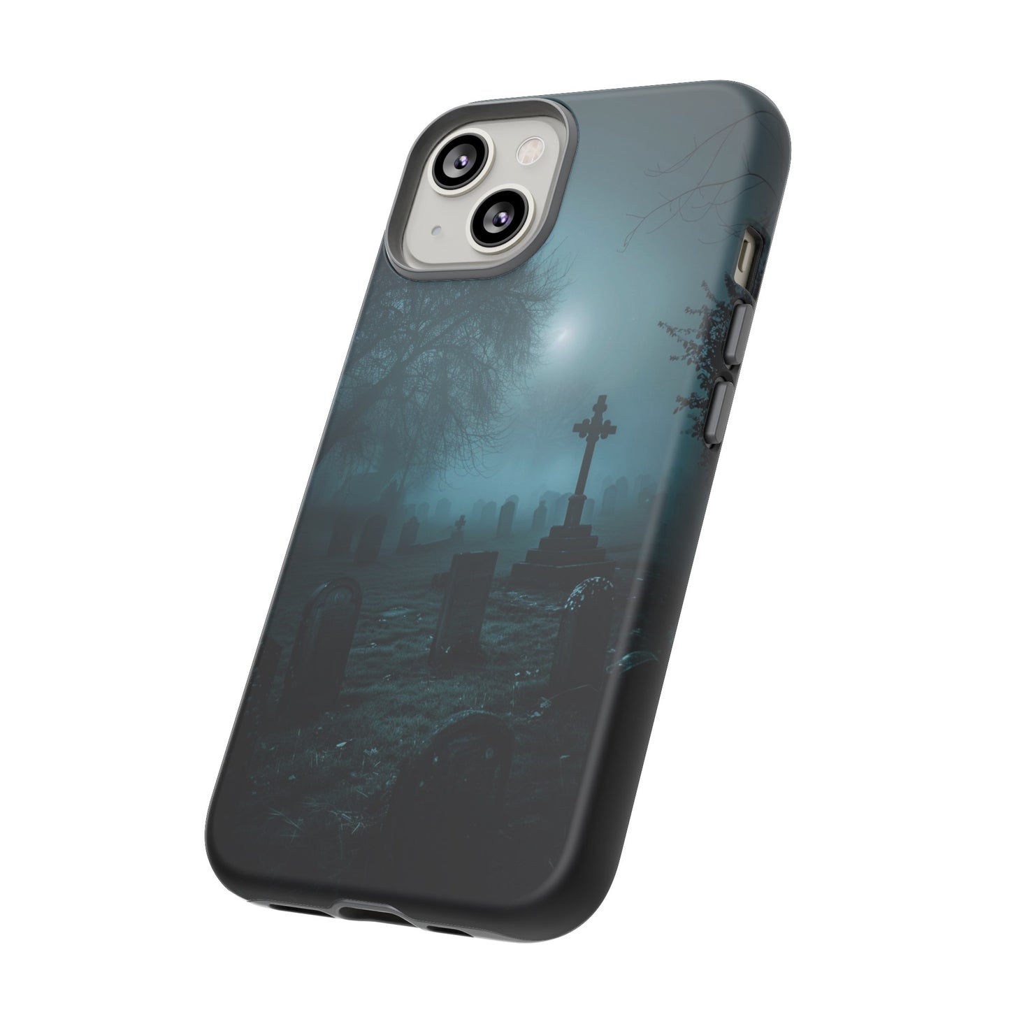 Graveyard at Night Phone Case – Eerie Cemetery Design for iPhone, Samsung Galaxy, and Google Pixel Devices